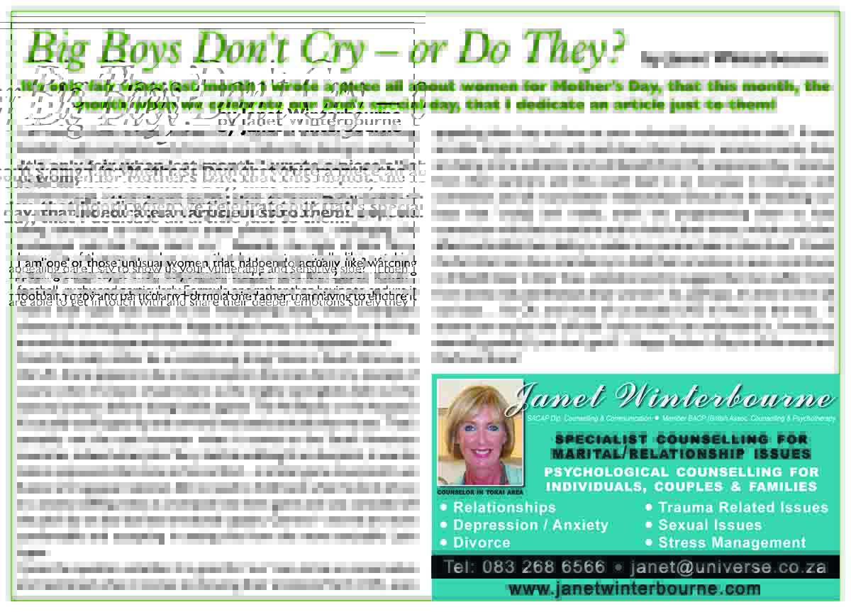Big Boys don't cry Psychologist Cape Town Big Boys don't cry Psychologist Cape Town